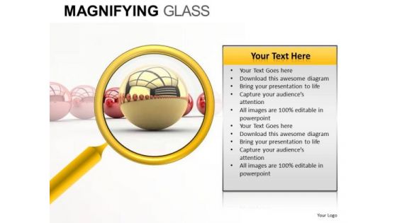 Emphasize Hidden Point Magnifying Glass PowerPoint Templates Main Point Ppt Slides
