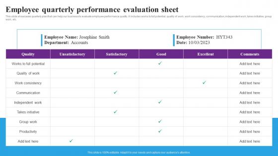 Employee Quarterly Performance Strategic Approaches To Streamline Rules Pdf