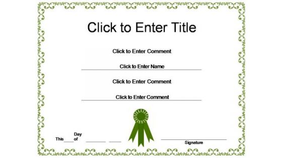 Employee Recognition Certificate PowerPoint Templates