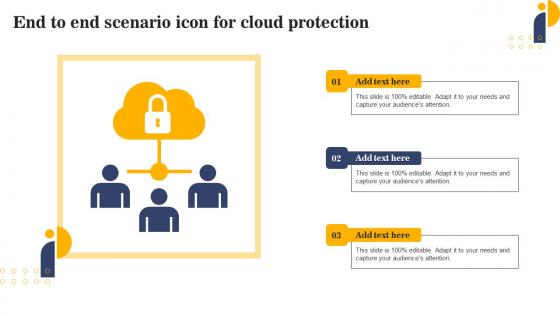 End To End Scenario Icon For Cloud Protection Brochure Pdf
