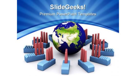 Energy Consumption Globe PowerPoint Template 0810
