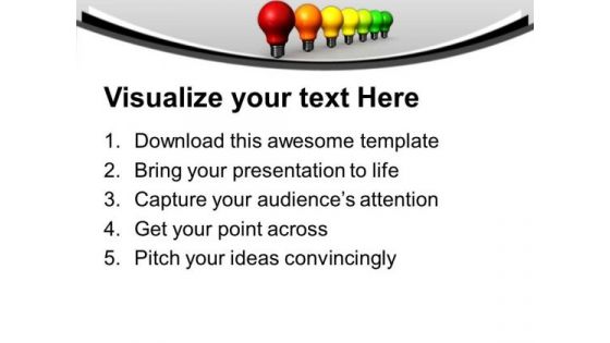 Energy Efficiency Concept With Light Bulbs PowerPoint Templates Ppt Backgrounds For Slides 0113