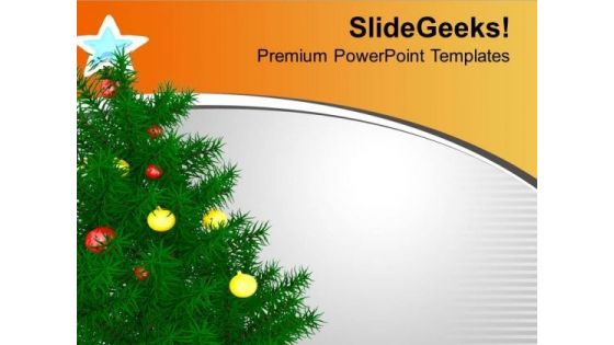 Enjoy Christmas With Christmas Tree PowerPoint Templates Ppt Backgrounds For Slides 0513