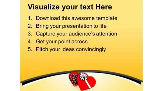 Enjoy Tasty Heart Shaped Chocolate PowerPoint Templates Ppt Backgrounds For Slides 0713