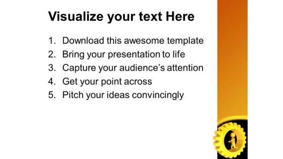 Enjoy The Geared Ride PowerPoint Templates Ppt Backgrounds For Slides 0613