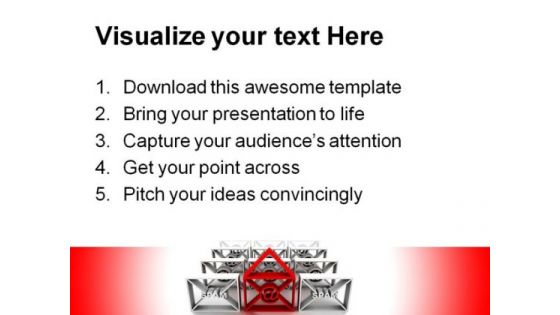 Envelope With Spam Mails Internet PowerPoint Templates And PowerPoint Backgrounds 0111