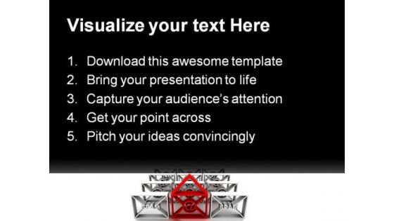 Envelope With Spam Mails Internet PowerPoint Templates And PowerPoint Backgrounds 0111