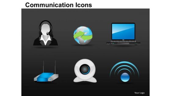 Equipment Communication Icons PowerPoint Slides And Ppt Diagram Templates
