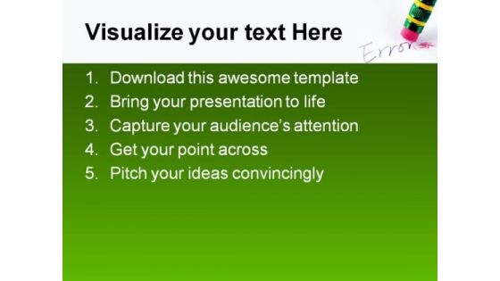 Erase Error Metaphor PowerPoint Templates And PowerPoint Backgrounds 0611