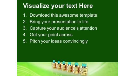 Escrow Depends On Investment Fund Business PowerPoint Templates Ppt Backgrounds For Slides 0313