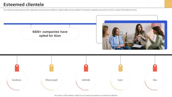 Esteemed Clientele Health Insurance Services Management Platform Pitch Deck