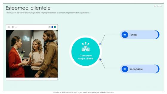 Esteemed Clientele Investor Funding Elevator Pitch Deck For Effective Employee Hiring