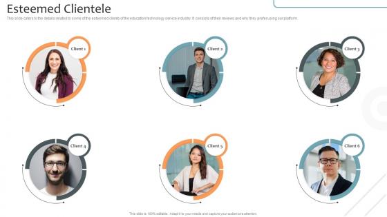 Esteemed Clientele Virtual Learning Environments VLE Investor Funding Elevator Pitch Deck Esteemed Clientele Virtual Learning Environments VLE Investor Funding Elevator Pitch Deck