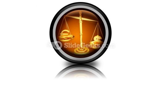 Euro Dollar Scale PowerPoint Icon Cc