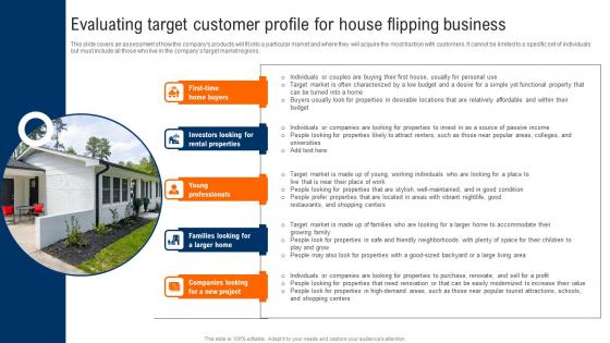 Evaluating Target Customer Profile For House Flipping Business Real Estate Renovation Pictures Pdf