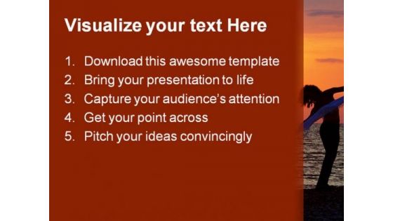 Evening On Seashore Beach PowerPoint Themes And PowerPoint Slides 0311