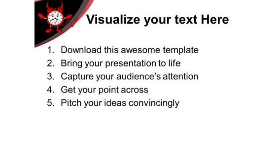 Evil Alarm Clock Danger Hurry PowerPoint Templates Ppt Background For Slides 1112