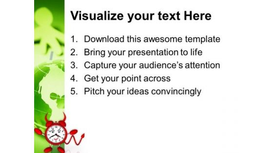 Evil Alarm Clock Danger PowerPoint Templates And PowerPoint Themes 1012
