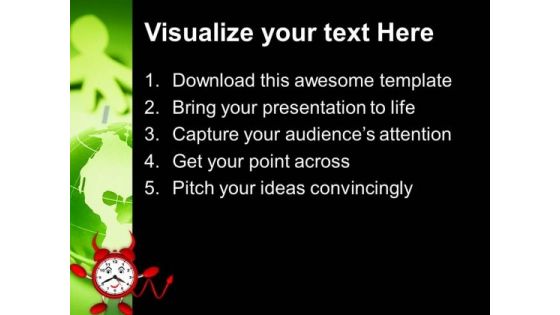 Evil Alarm Clock Danger PowerPoint Templates And PowerPoint Themes 1012
