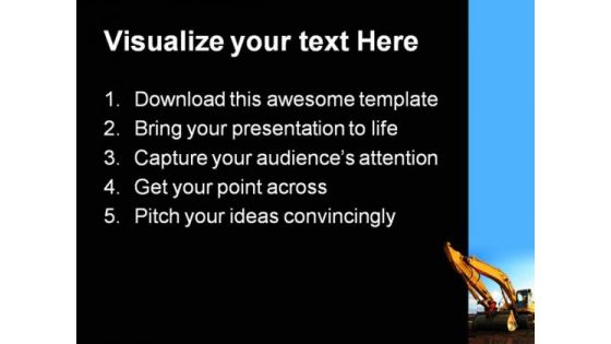 Excavator Construction PowerPoint Templates And PowerPoint Backgrounds 0611