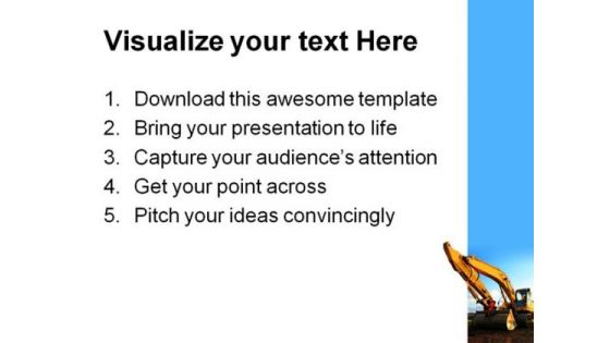 Excavator Construction PowerPoint Themes And PowerPoint Slides 0611