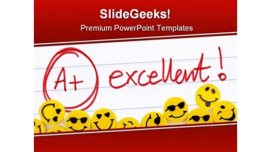 Excellent Smiley Abstract PowerPoint Template 0610