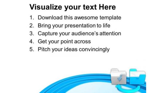 Exchange Of Data On Computer Folders PowerPoint Templates Ppt Backgrounds For Slides 0813