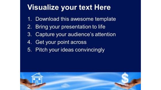 Exchange The House With Dollar Finance PowerPoint Templates And PowerPoint Themes 0912
