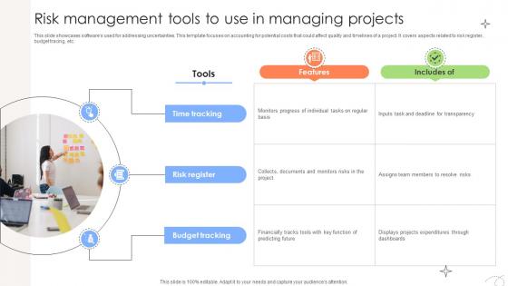 Executing And Monitoring Project Risk Management Tools To Use In Managing Projects PM SS V
