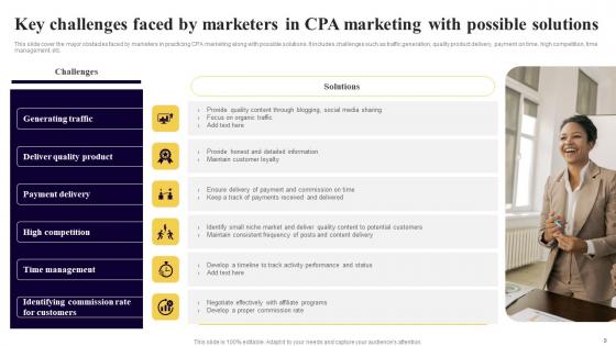 Executing Cost Per Action Marketing To Improve Business Performance Ppt Powerpoint Presentation Complete Deck