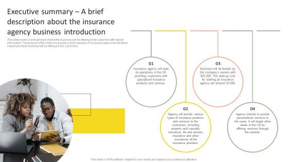 Executive Summary A Brief Insurance Agency Startup Business Plan Go To Market Strategy Topics Pdf