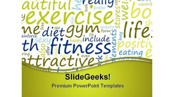 Exercise And Fitness Health PowerPoint Themes And PowerPoint Slides 0811