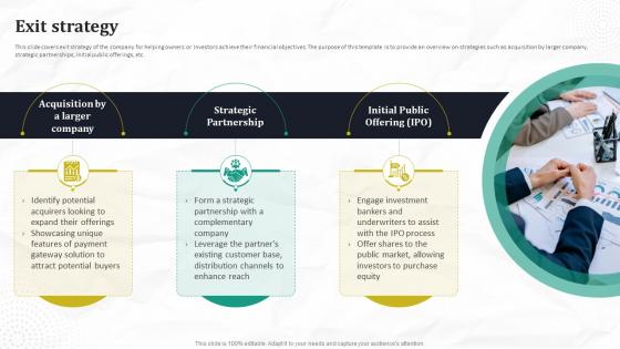 Exit Strategy Automated Workflow Software Funding Pitch Deck For Company Exit Strategy Automated Workflow Software Funding Pitch Deck For Company