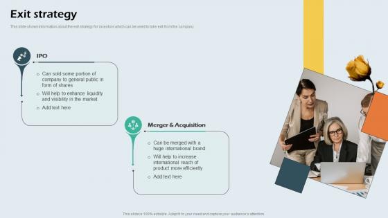 Exit Strategy Beauty Brand Capital Raising Pitch Deck Diagrams Pdf