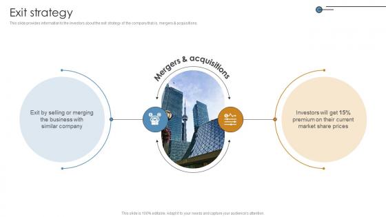 Exit Strategy Networking Solutions Manufacturer Investor Funding Elevator Pitch Deck