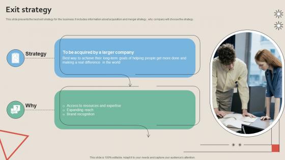 Exit Strategy Work Management Tool Pitch Deck