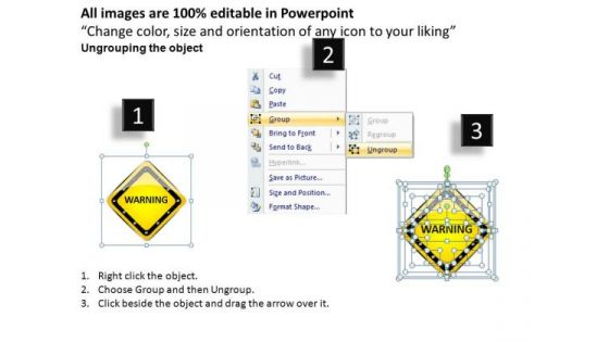 Exploding Warning Signs PowerPoint Slides And Ppt Diagram Templates