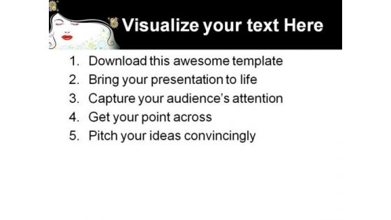 Face Blackhair Beauty PowerPoint Templates And PowerPoint Backgrounds 0511