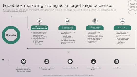 Facebook Marketing Strategies To Target Large Audience Penetrating Markets With Financial Strategy SS V