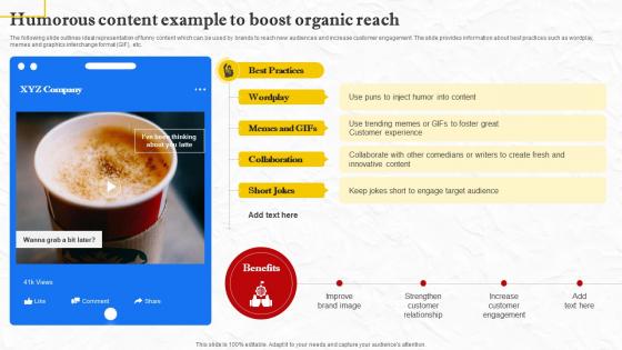Facebook Marketing Techniques Humorous Content Example To Boost Organic Reach Strategy SS V