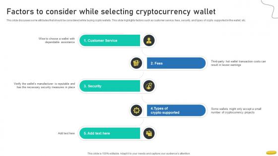 Factors To Consider While Selecting Cryptocurrency Wallet Cryptocurrency Management With Blockchain