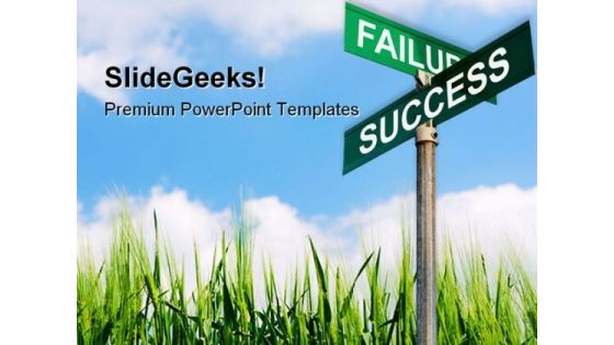 Failure And Success Business PowerPoint Themes And PowerPoint Slides 0811