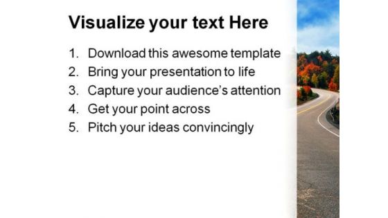 Fall Highway Nature PowerPoint Themes And PowerPoint Slides 0511