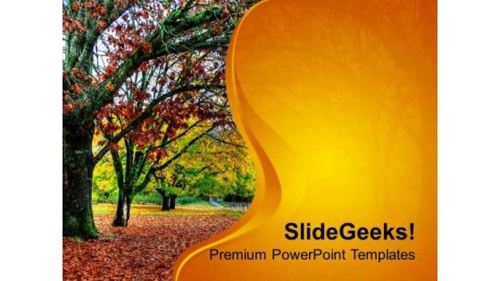 Fall Of Leaves In Autumn PowerPoint Templates Ppt Backgrounds For Slides 0513