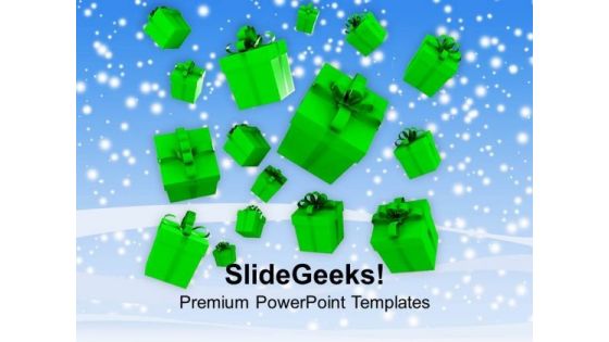 Falling Gift Boxes Christmas PowerPoint Templates Ppt Backgrounds For Slides 1112