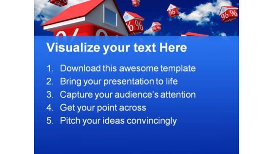 Falling Houses Rates Real Estate PowerPoint Themes And PowerPoint Slides 0711