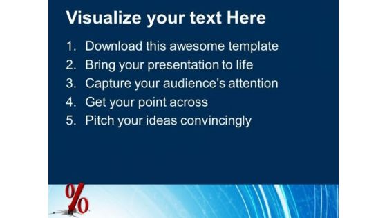 Falling Percent Symbol PowerPoint Templates Ppt Backgrounds For Slides 0113