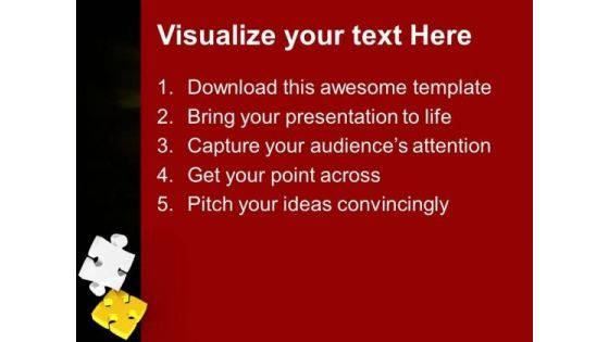 Falling Puzzles Concept Of Leadership PowerPoint Templates Ppt Backgrounds For Slides 0413