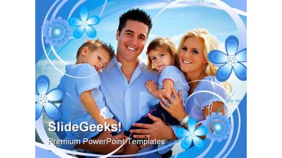 Family Frame Holidays PowerPoint Background And Template 1210