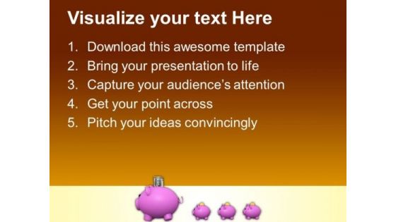 Family Of Piggy Banks Finance PowerPoint Templates And PowerPoint Themes 1012